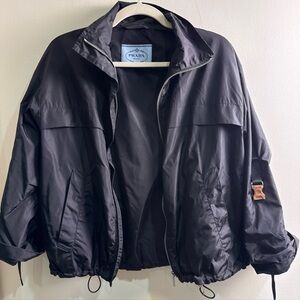 Prada Women’s Black Nylon Jacket Sz 38